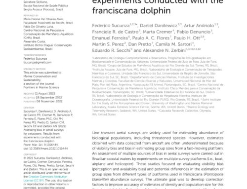 Assessing bias in aerial surveys for cetaceans: Results from experiments conducted with the franciscana dolphin